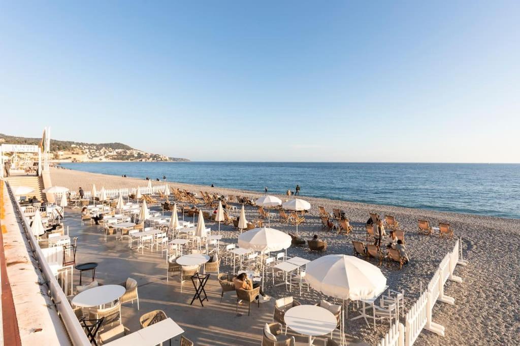 Apartamento Promenade, 2Pieces Chic Et Clim Avec Terrasse Niza Exterior foto